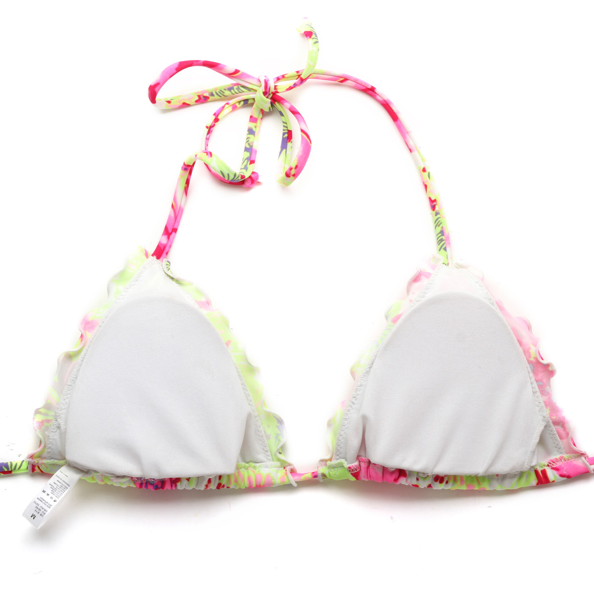 RELLECIGA Ruffle Damen Bademode Bikini Top Triangel Oberteil Floral